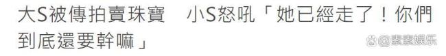 小S怒斥大S珠宝拍卖是子虚乌有 谣言引发家人愤怒