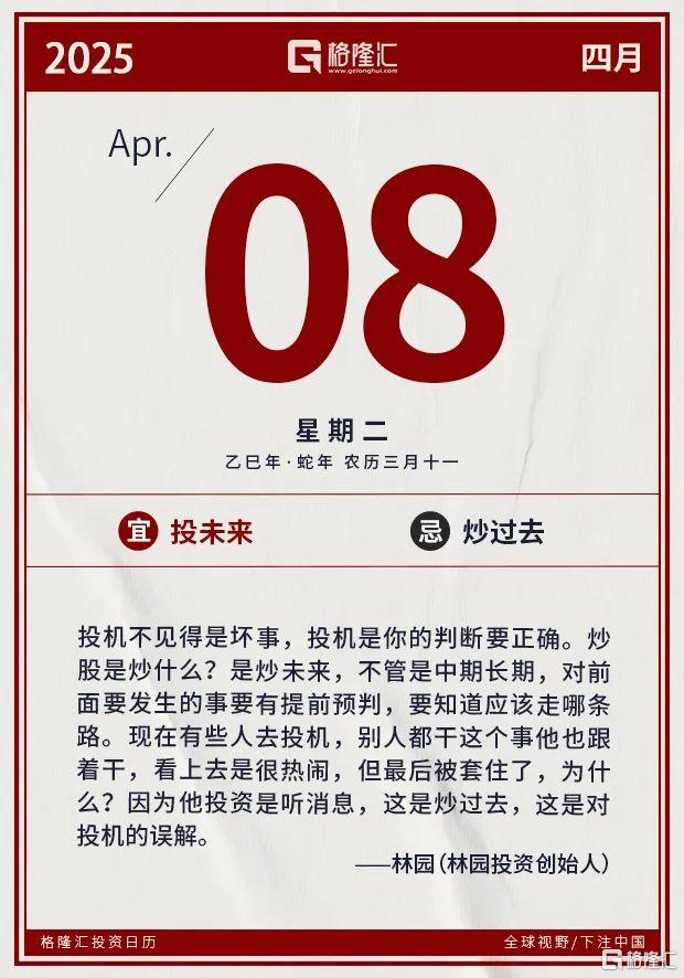 早报 (04.08）| 突发！特朗普表态：关税绝不暂停；假新闻搅局致美股上演“蹦极”；三大“国家队”集体出手增持；欧盟拟对美商品征收25%关税