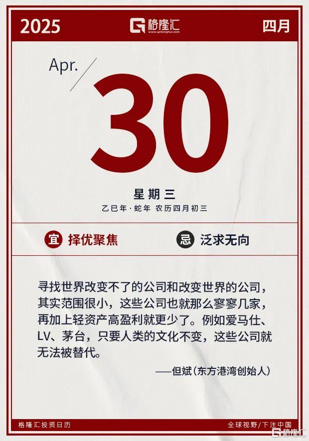早报 (04.30）| 特朗普最新发声，事关贸易谈判！茅台一季度营收首破500亿；沃尔玛通知中国供应商恢复出货