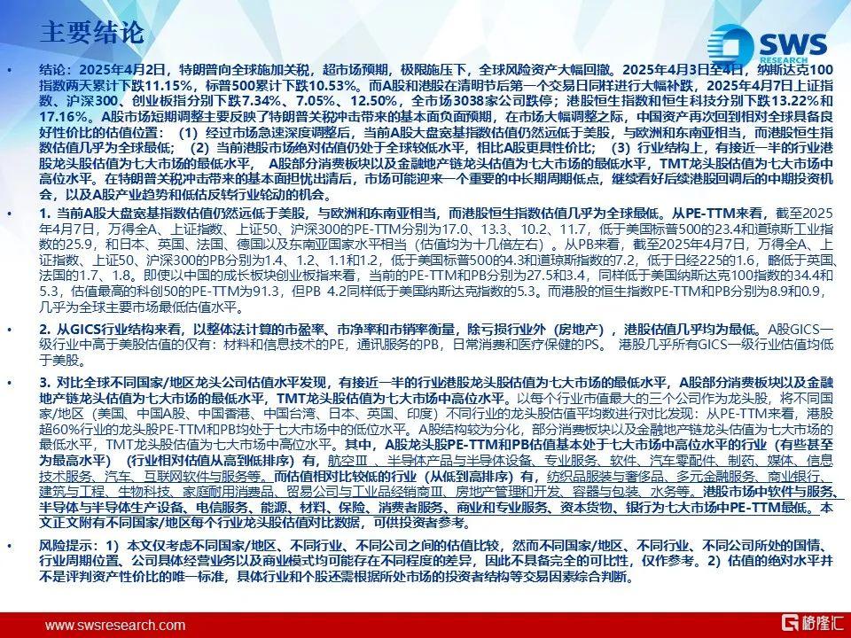 从避险到布局：关税冲击下的中国资产战略机遇再定价
