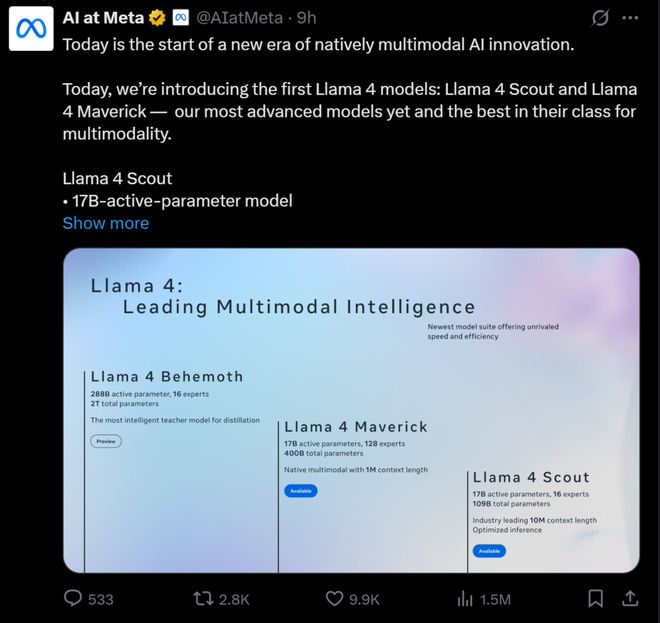 Llama 4重磅来袭，Meta叫板OpenAI
