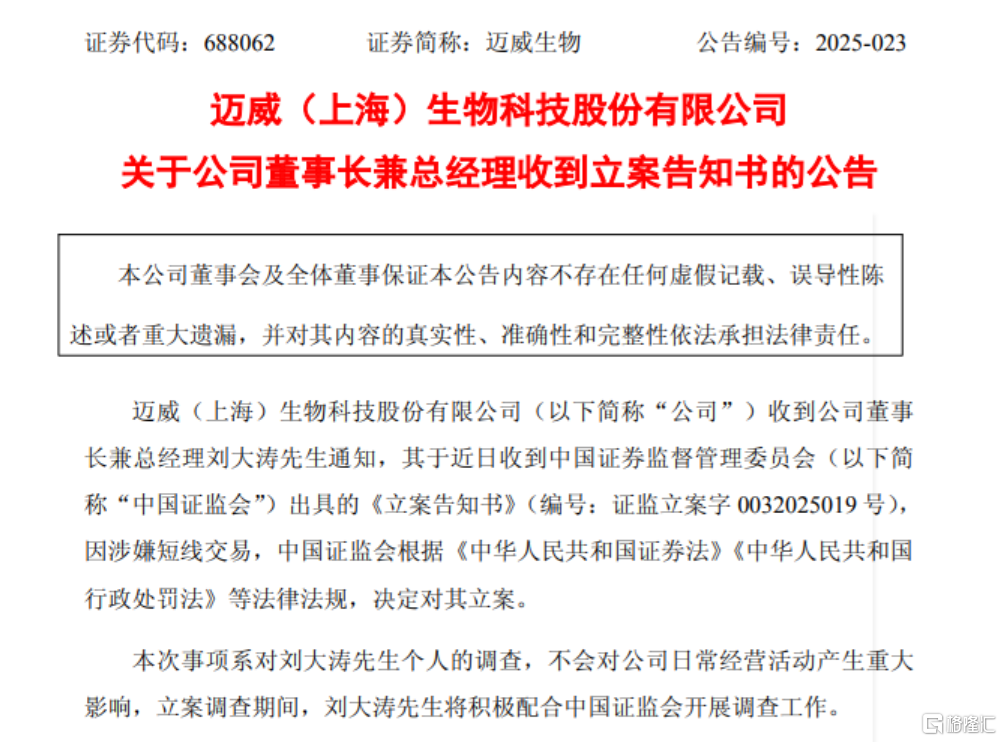 冲刺港股倒计时“炸雷”！迈威生物董事长被查，三年狂亏超30亿