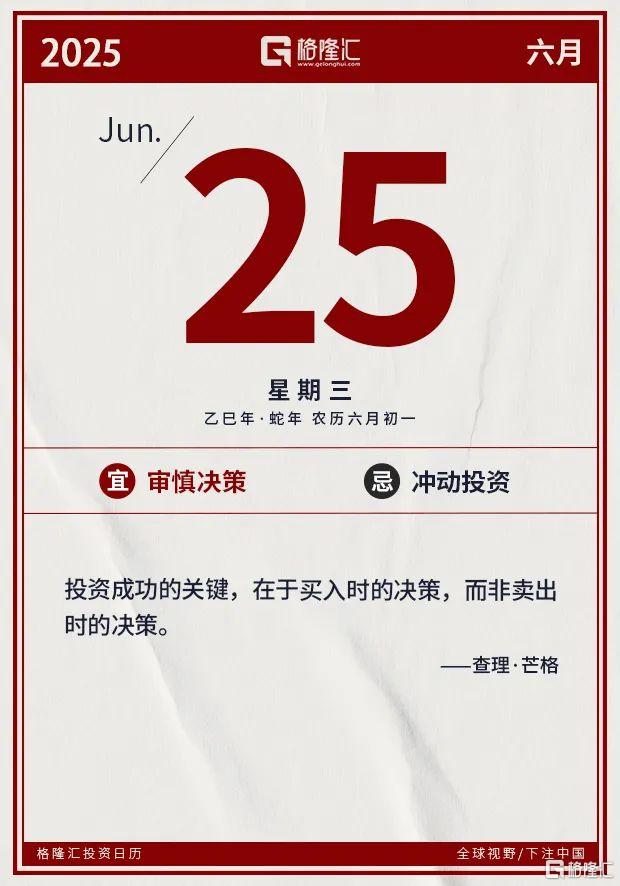 早报 (06.25）| 12天战争结束，伊朗总统发声；外资巨头再唱多：“超配”中国股票！6部门发布重磅举措