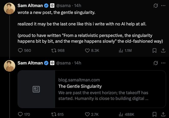 Sam Altman ：这是我最后一篇没有AI帮助的文章了