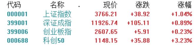 A股收评：科创50涨超3%创年内新高，芯片、白酒股持续发力